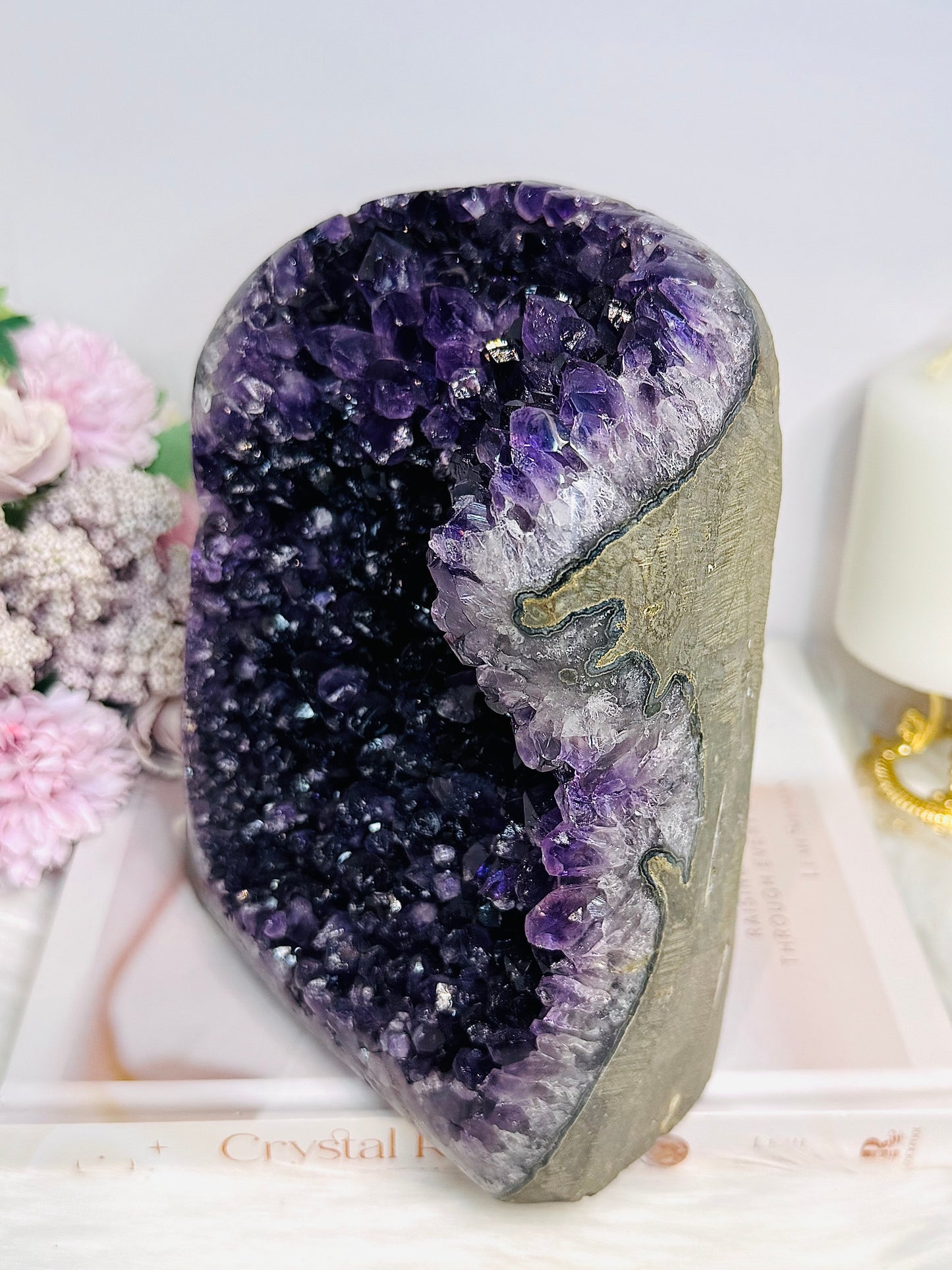 High Grade Huge Amethyst Base Cut Cluster From Brazil 18cm 4.24KG