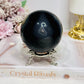 Natural Volcano Agate Druzy Sphere UV Reactive On Stand 489g