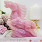 Spectacular & Fabulous Huge 1.38KG Rose Quartz Perfectly Carved Stunning Horse