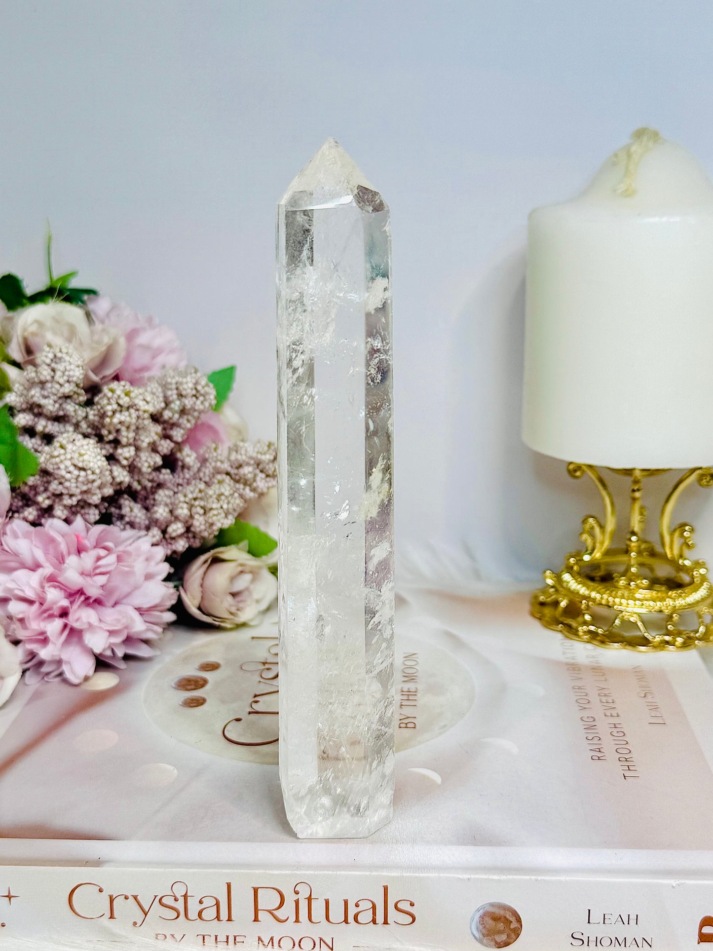 High Grade Clear Quartz Tower 15.5cm