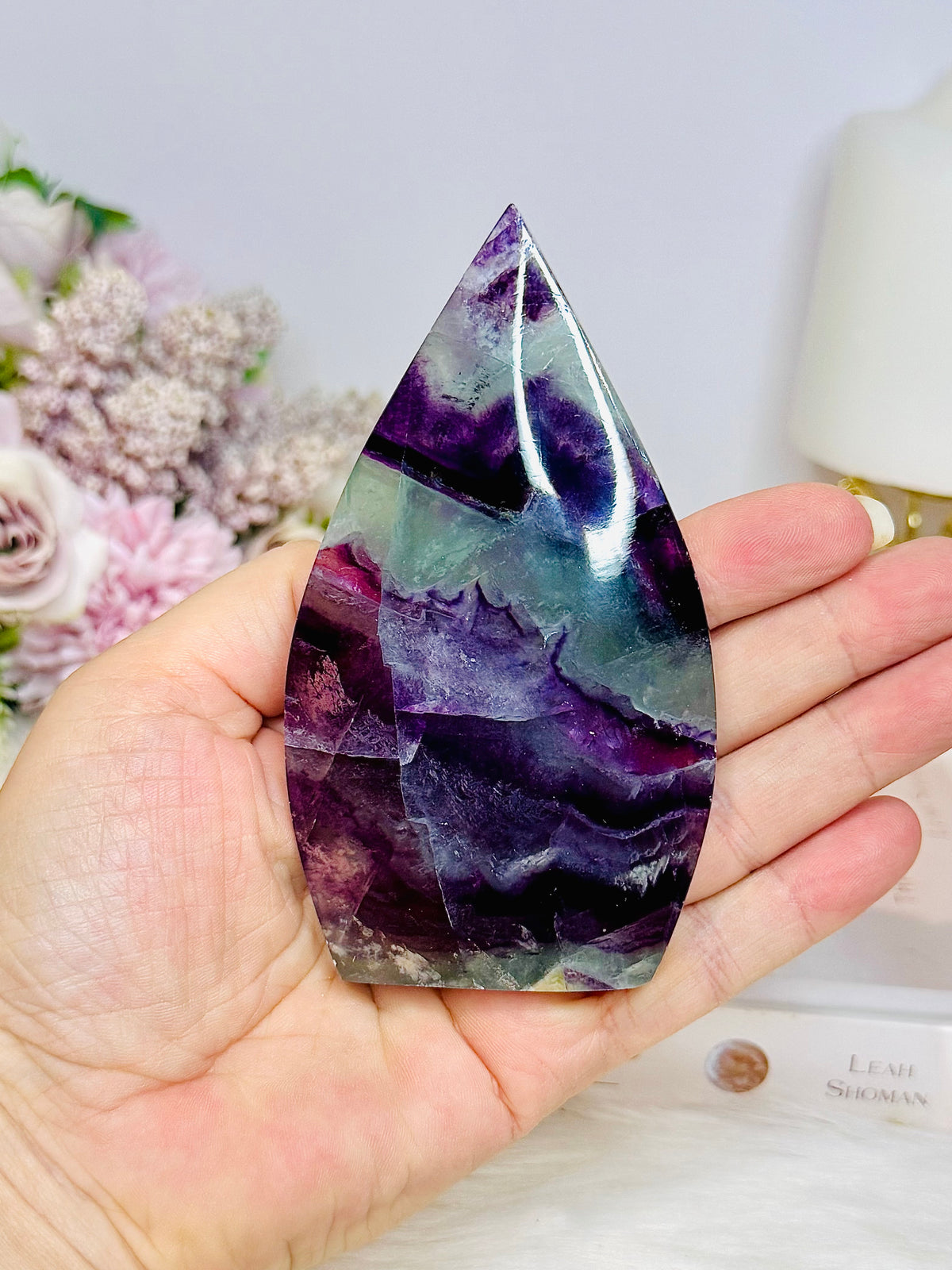 High Grade Fluorite Flame | Freeform with Rainbows 11cm
