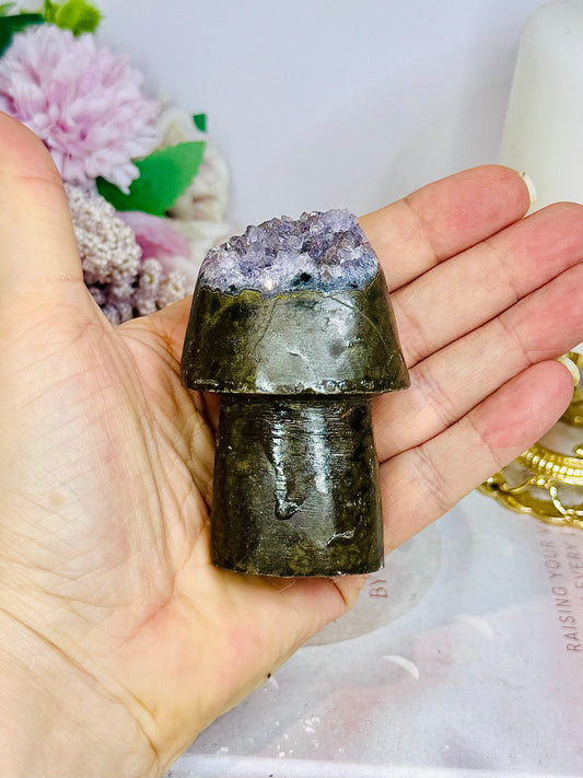 Amethyst Carved Mushroom 7.5cm