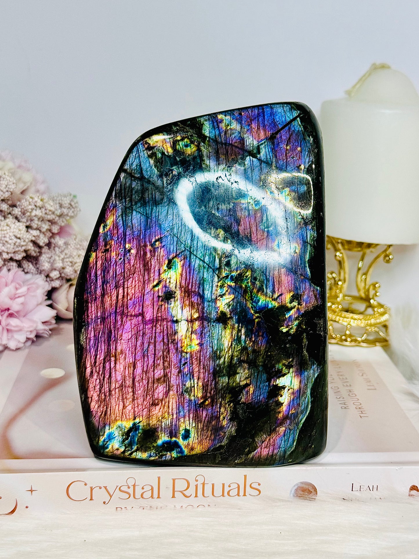 Huge High Grade Spectrolite (Labradorite) Freeform Exclusively From Finland 15cm 1.38KG