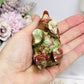 Money Agate Carved Bear 8cm