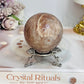 High Grade Moonstone X Sunstone Sphere On Stand 253g