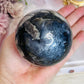 Natural Volcano Agate Druzy Sphere UV Reactive On Stand 607grams