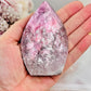 Natural High Grade Purple Mica Carved Flame 10cm