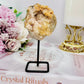 Brazilian Natural Druzy Pink Amethyst Geode On Stand 12cm