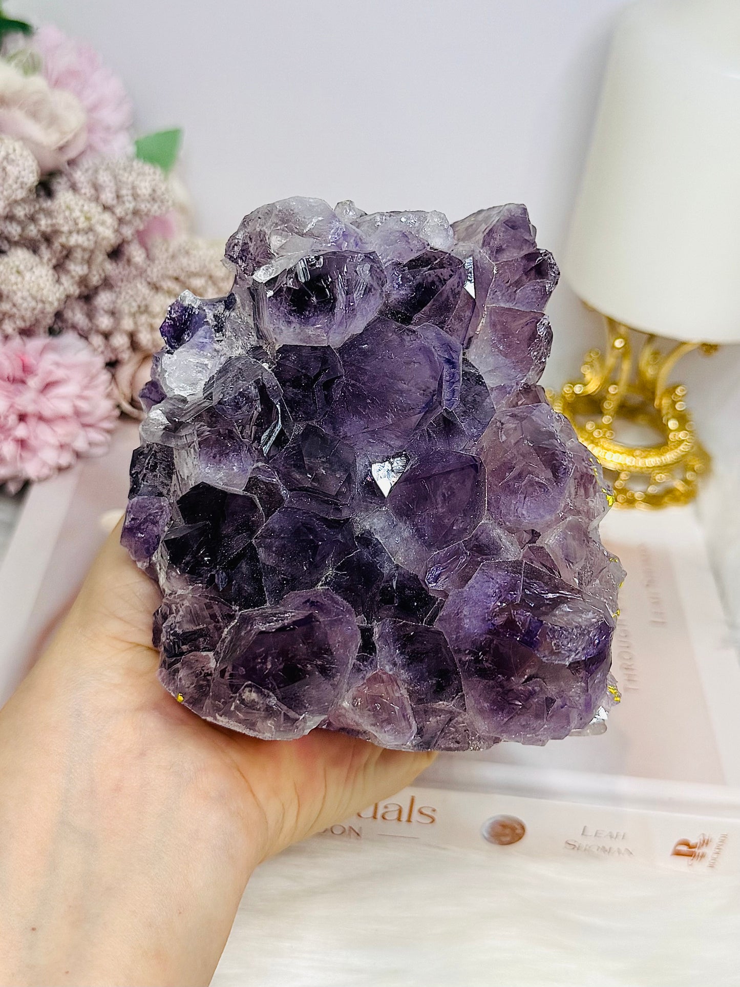 Large Amethyst Base Cut Cluster 11cm 886g