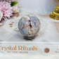 High Grade Blue Flower Agate Sphere on Stand 119g