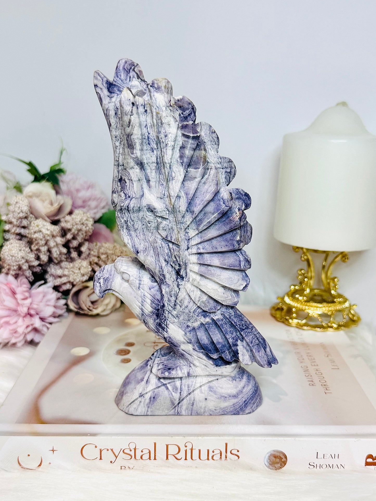 Tiffany Stone Carved Eagle | Bird 18cm 641g