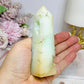Natural Chrysoprase Tower (imperfections are part of her) 11cm