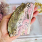 Natural Large Rhodochrosite Slab On Stand 11cm From Peru