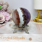 Large Crazy Lace Agate Sphere on Stand 378g