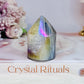 Gorgeous 6cm Angel Aura Druzy Agate Cylinder | Tower