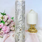 Large White Crazy Lace Agate Tower 25cm 956g