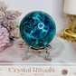 Absolutely Incredible High Grade Chrysocolla Sphere on Stand 339grams