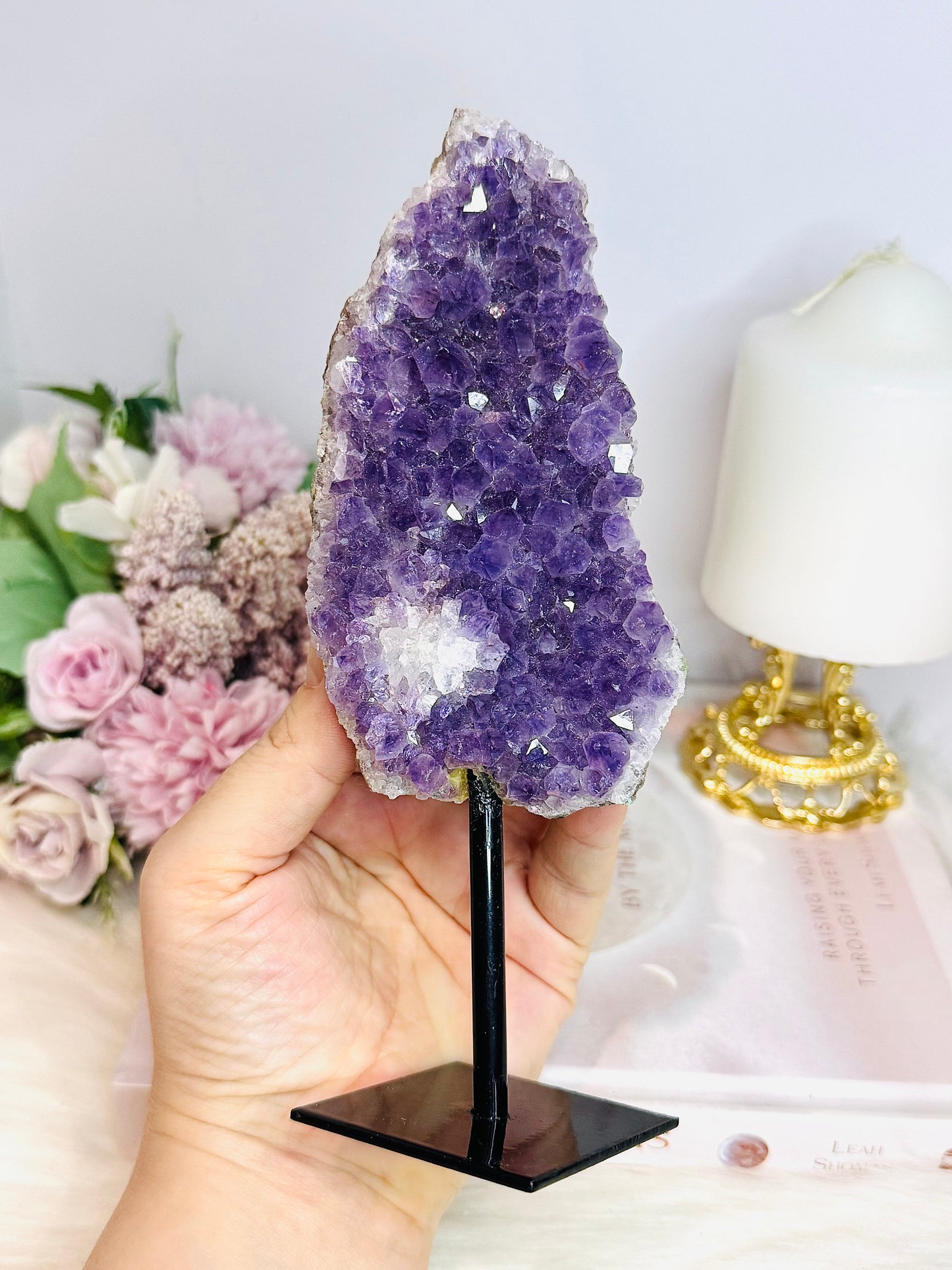Amethyst Slab on Stand 18cm