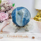 Rare Blue Coral Fossil Sphere on Stand 310g