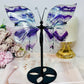 Fluorite Butterfly Wings With Rainbows 19cm