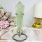 Prasiolite | Green Amethyst Wand Tower on Stand 15cm (inc stand)