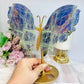 Large Labradorite Butterfly Wings With Purple Flash 21cm Tall