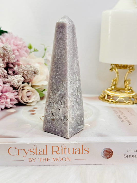 Beautiful 12cm Pink Amethyst Obelisk | Tower