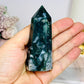 Moss Agate Druzy Tower 8.5cm
