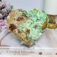 Large Natural Variscite Carved Heart on Stand 12cm
