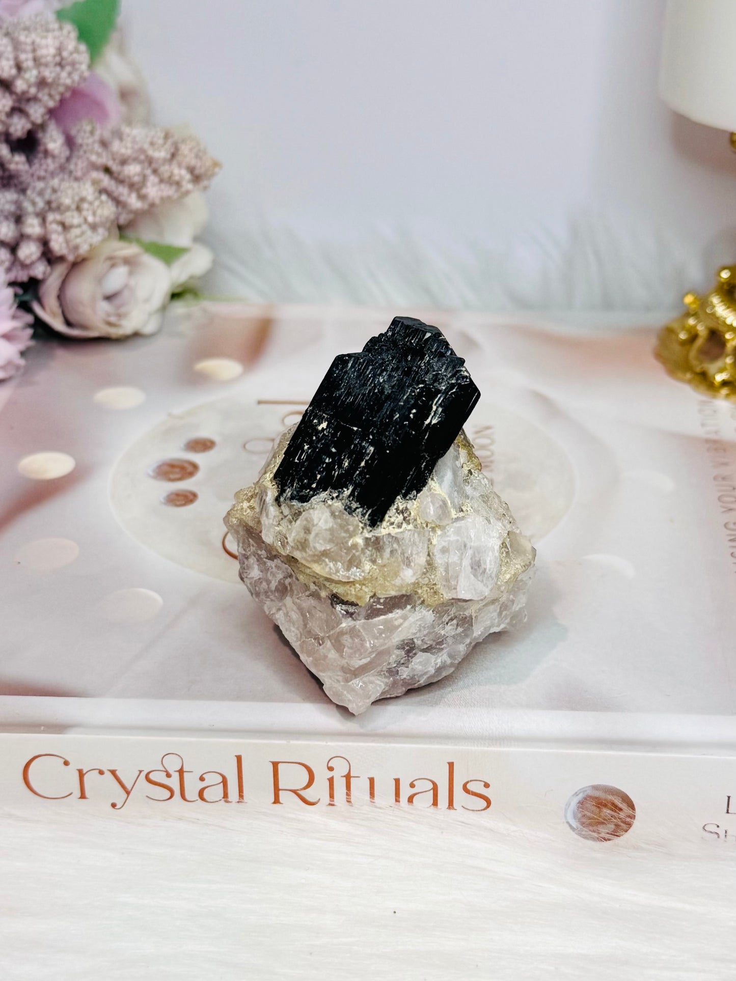Natural Large Black Tourmaline on Matrix 144g