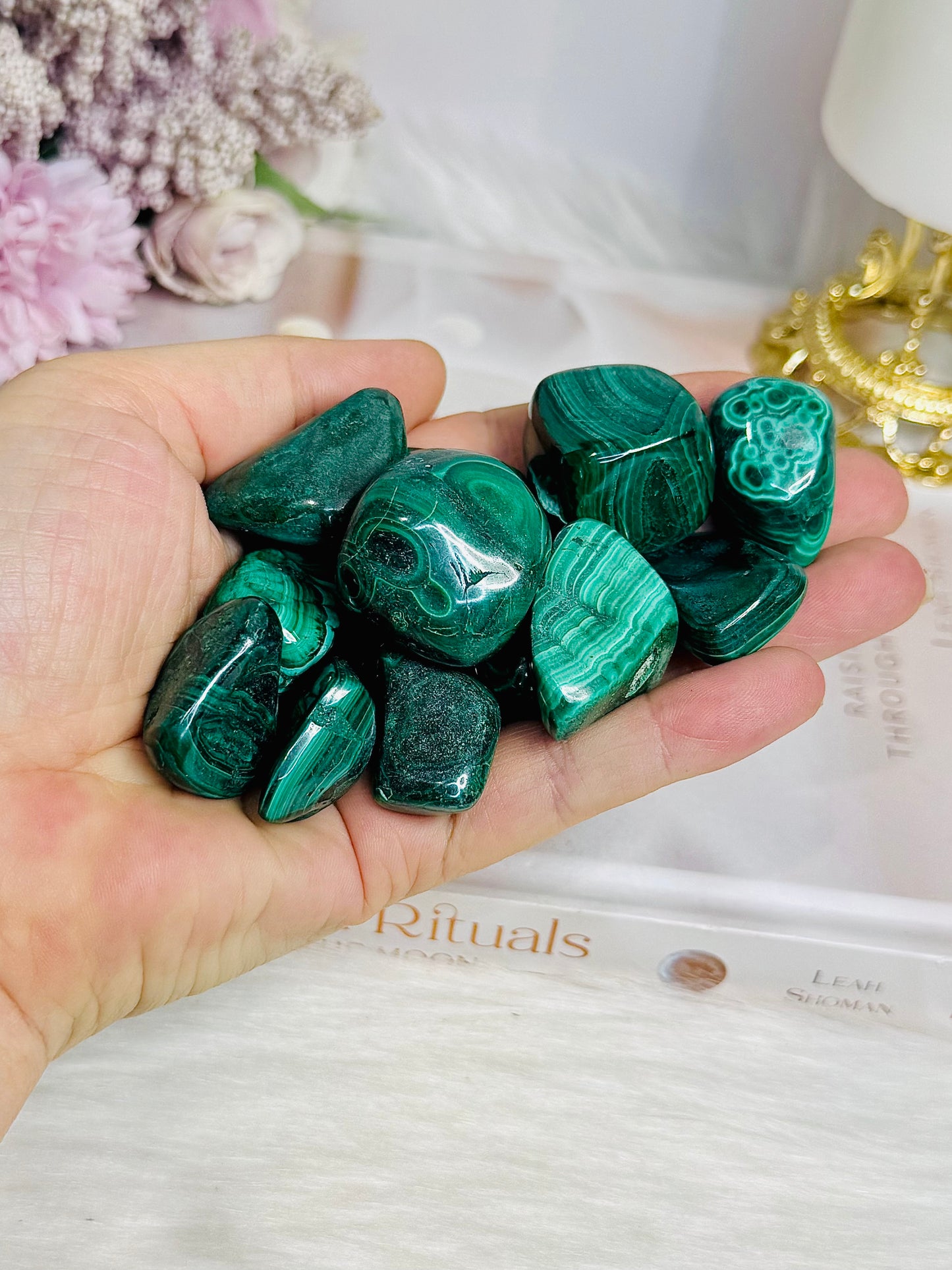 Personal Growth ~ Natural Malachite Tumbles $15 each x