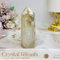 Chunky Flower Agate Tower 9cm