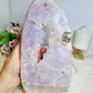 Statement Piece ~ Huge Pink Amethyst Druzy Portal Slab On Stand 36cm 2.45KG