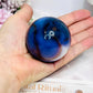High Grade Blue Agate Sphere on Stand 250g