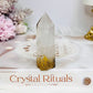 Dentrictic Leaf Rose Quartz Tower 7cm