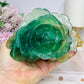 Large Green Fluorite Carved Flower 13cm
