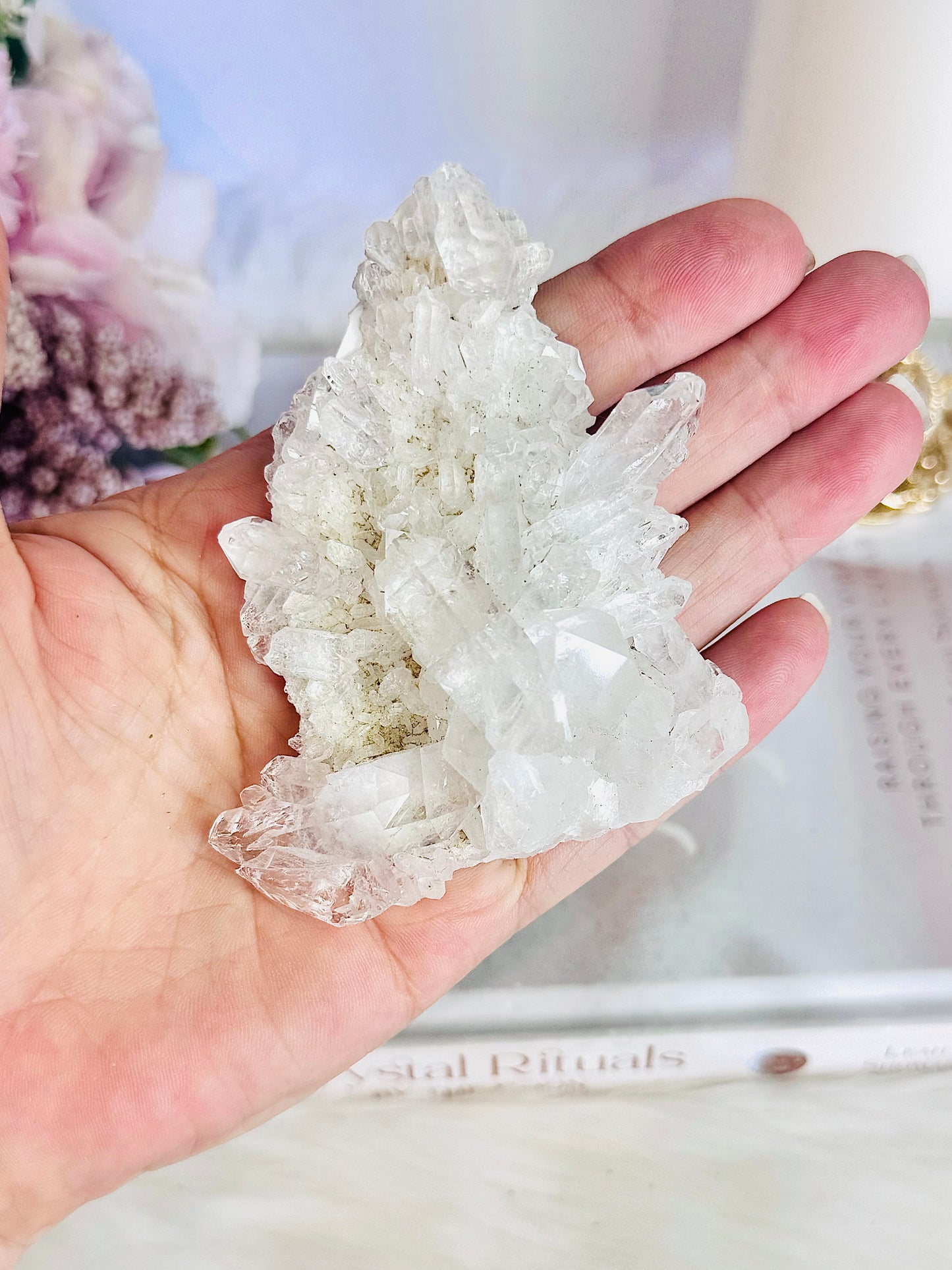 High Grade 9cm Clear Quartz Cluster Specimen From Brazil