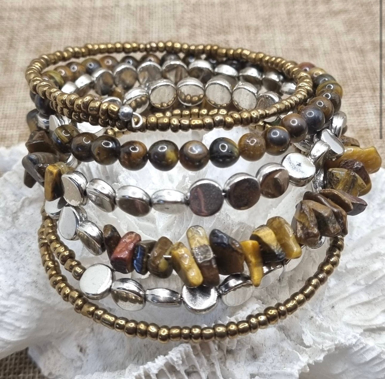 Boho Stacker Tigers Eye Bracelet