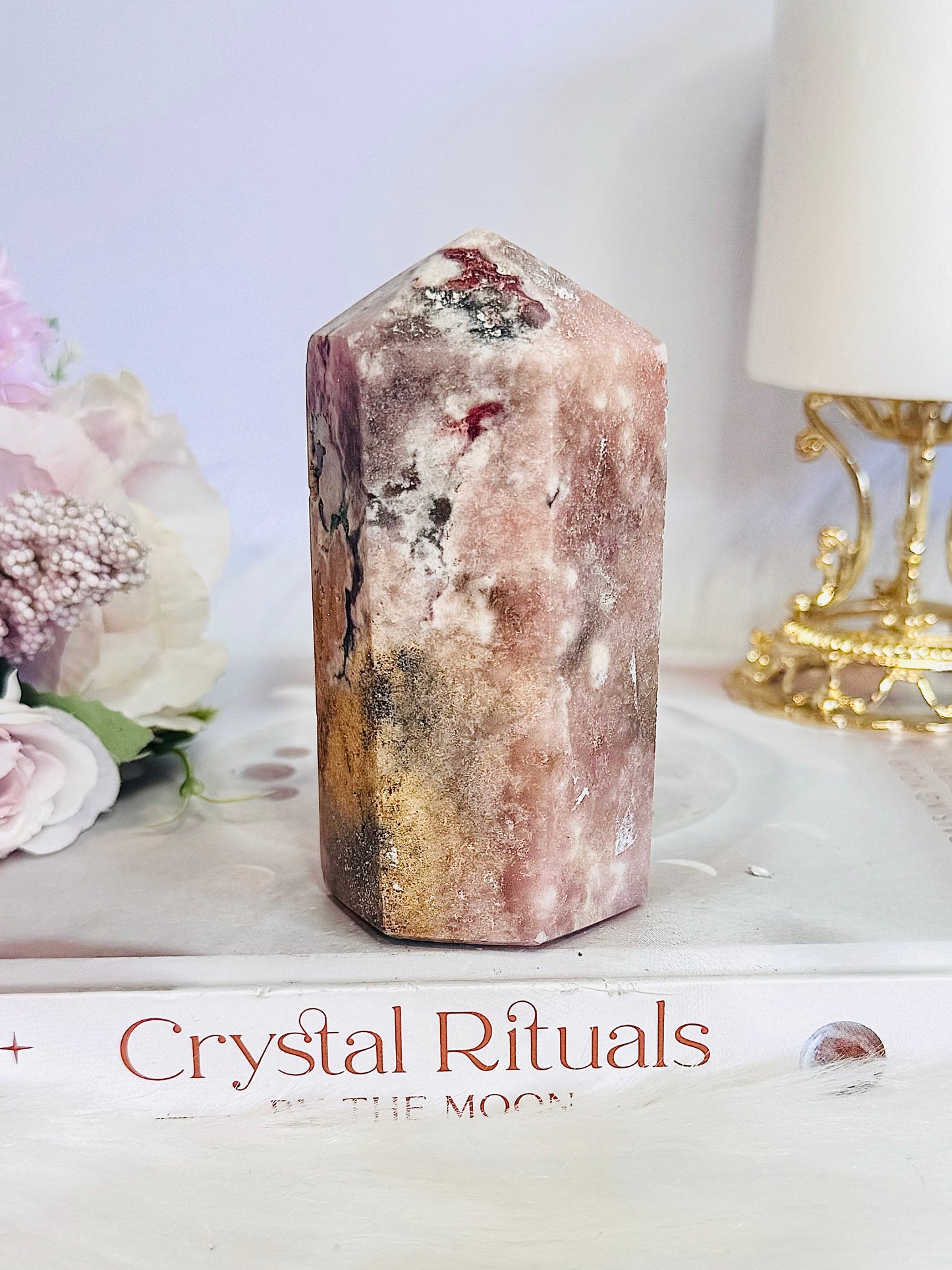 Chunky Druzy Pink Amethyst Tower 9.5cm