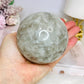 Large High Grade Agate Sphere with Rainbows on Stand 733g