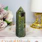 Moss Agate Chunky Point | Tower 9cm
