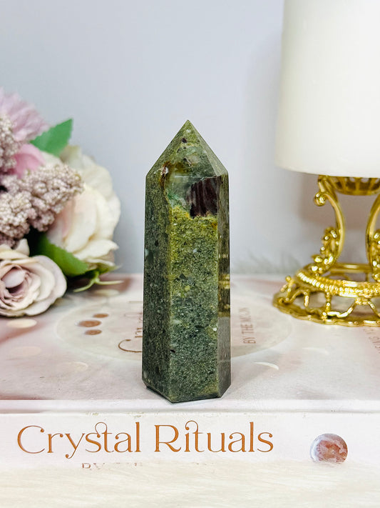 Moss Agate Chunky Point | Tower 9cm