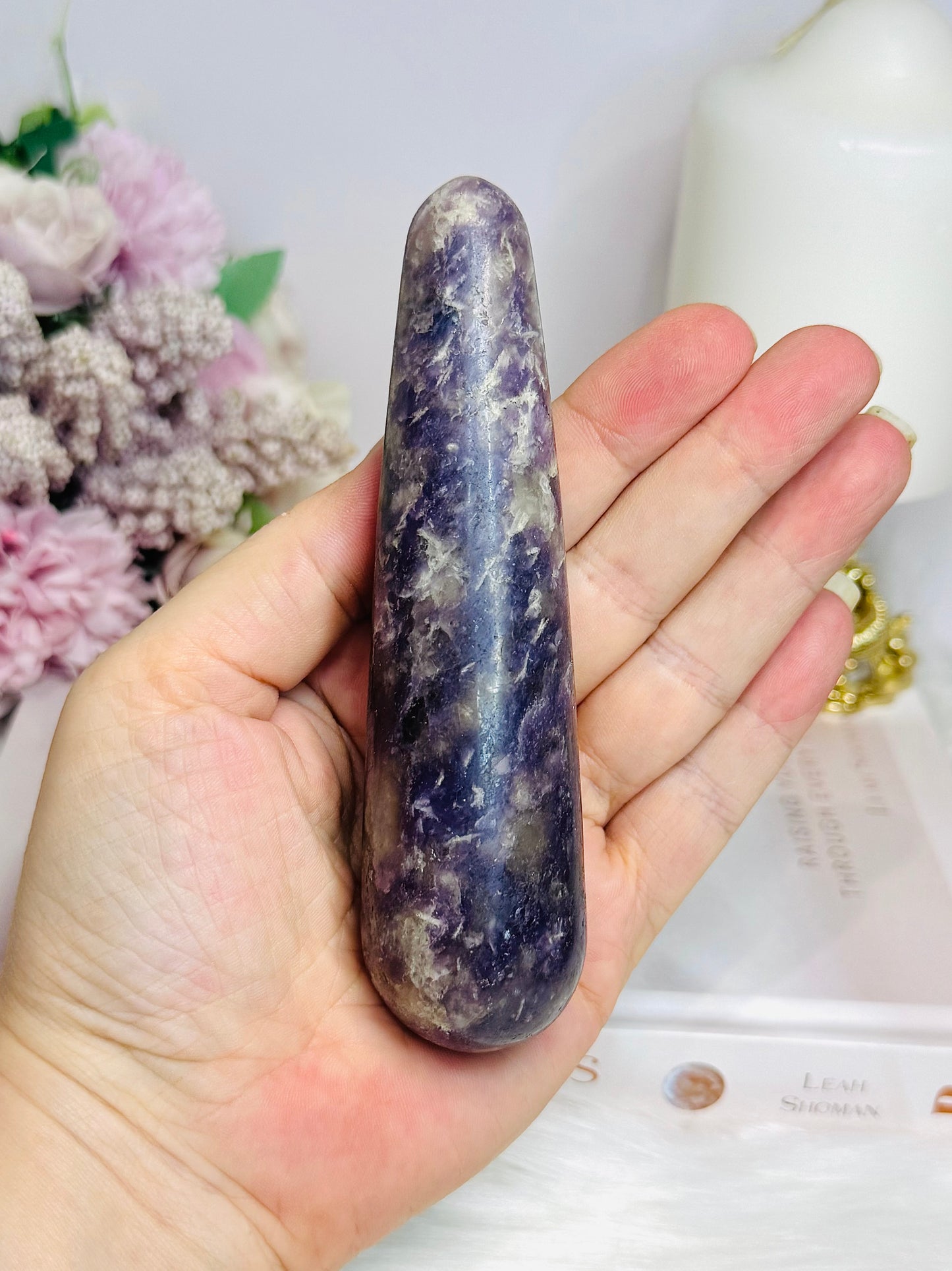 Large Lepidolite Massage Wand 12cm