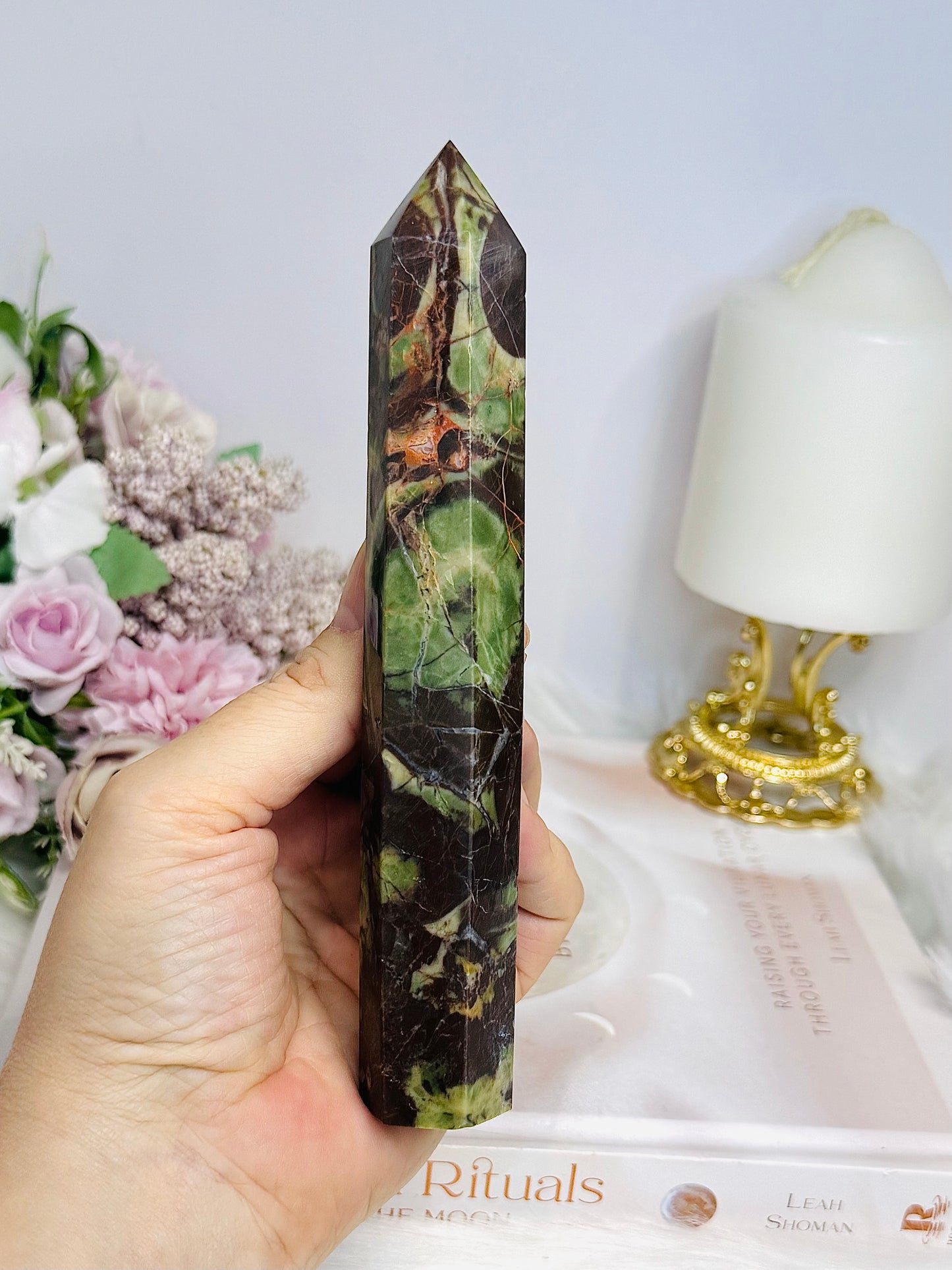 Money Agate Tower 16.5cm