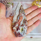 Mexican Lace Agate Druzy Carved Flame | Freeform 11cm