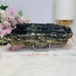 Large Natural Black Tourmaline In Mica Specimen On Stand 18cm 601g