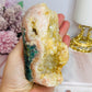 Large Druzy Pink Amethyst Freeform 11cm 507g with Green Jasper Inclusions