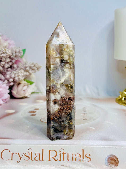 Druzy Flower Agate Tower 11cm