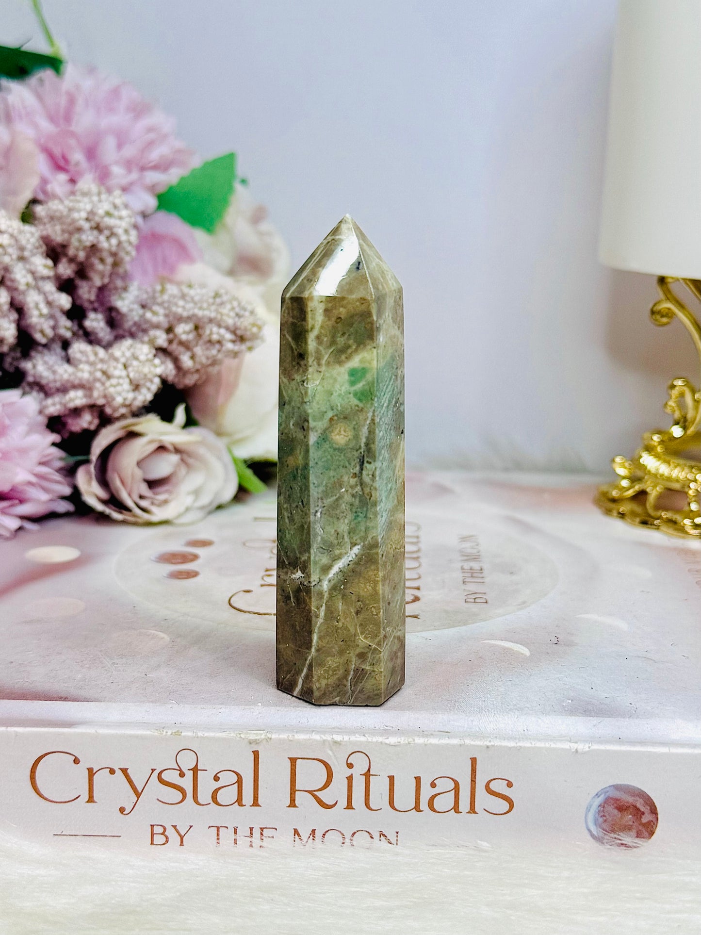 Green Agate Tower 8cm