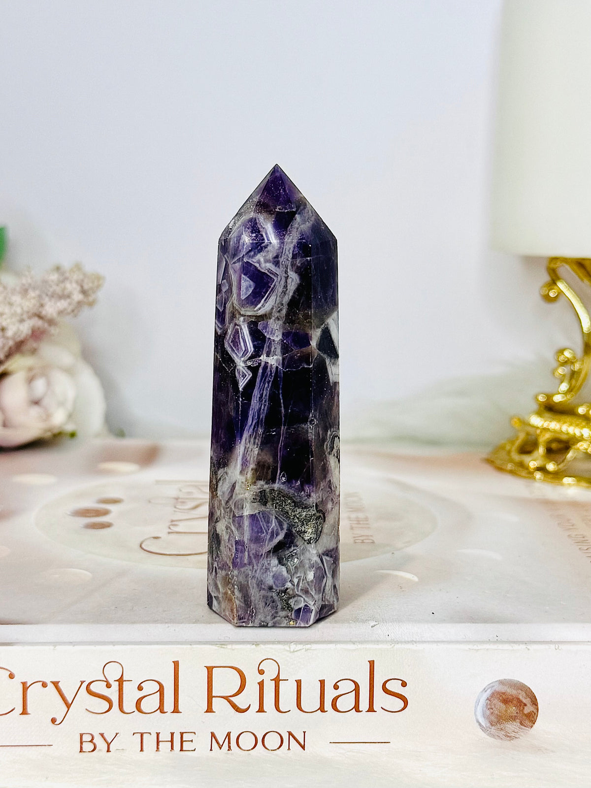Chevron Amethyst Tower 8.5cm